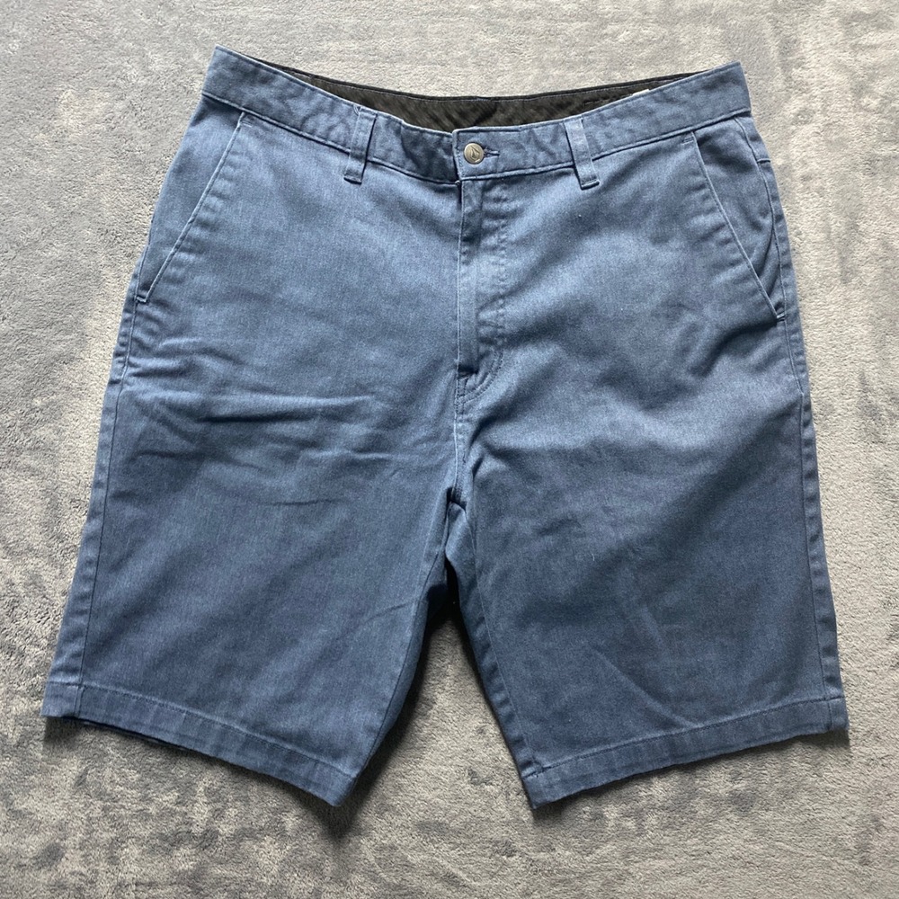 Volcom Shorts Mens 36 Frickin Modern Fit Chino Blue Heathered Skate